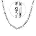 thumbnail image 4 of Zuwelria Stainless Steel Chains for Women Men Platinum Plated Chain 3mm Rice Link Necklace Birthday valentine's Day Jewelry Gifts Teen Him Her Dad Son Mom Adults 20 Inch 18K White Gold Plated, 4 of 8