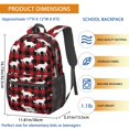 thumbnail image 3 of Cartoon Dog Red Pattern 17" School Backpacks for Teens,Waterproof Oxford Fabric,S-Shape Padded Straps for School,Travel,Hiking,Camping, 3 of 6