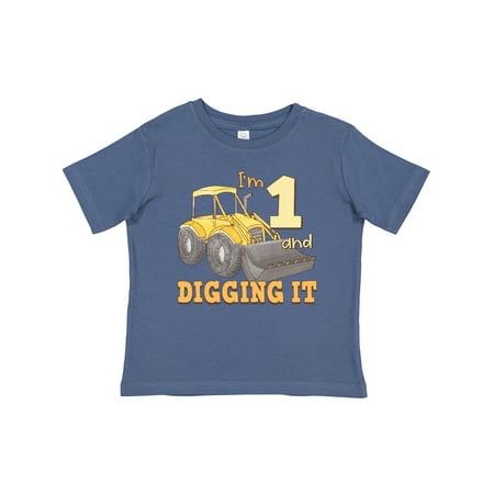 

Inktastic I m 1 and Digging It Bulldozer Gift Baby Boy or Baby Girl T-Shirt