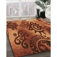 thumbnail image 3 of Ahgly Company Machine Washable Indoor Square Transitional Crimson Red Area Rugs, 8' Square, 3 of 7