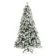 thumbnail image 2 of Nearly Natural 5' Green Pine Flocked Artificial Christmas Tree Prelit 150 Clear LED Lights, 2 of 6