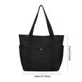 thumbnail image 2 of Bolso mano moda universitario lona ​​bolso con múltiples bolsillos compras ligero y versátil para mujer, 2 of 9