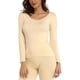 thumbnail image 3 of Camiseta interior térmica modal ultrafina para mujer con cuello redondo y mangas largas (XL), 3 of 4