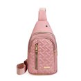 thumbnail image 3 of Bolso bandolera pequeño rosa para mujeres y hombres, mochila cruzada informal, bolso de hombro, bolso de viaje para senderismo, bolso de pecho, mochila de día, 3 of 5