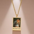 thumbnail image 3 of EUEAVAN Gold Personalised Photo Necklace Custom Message Necklace with Color Photo for Women Birthday Anniversary Gift for Men, 3 of 7
