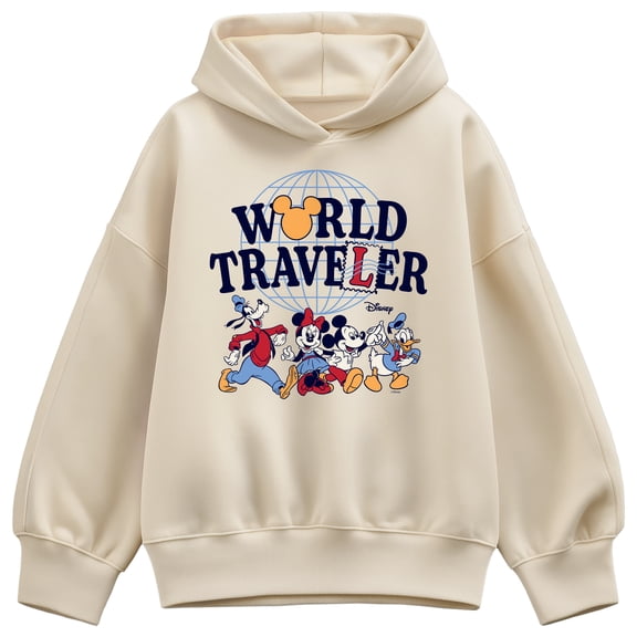 Disney - World Traveler - Women's Oversized Fleece Hoodie Sweatshirt
