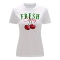 thumbnail image 3 of Playera Blusa De Cerezas Fresh Cherry Ropa Para Mujer Ropa Para Dama Color Blanco Talla Grande Marca Emil SaEs, 3 of 4