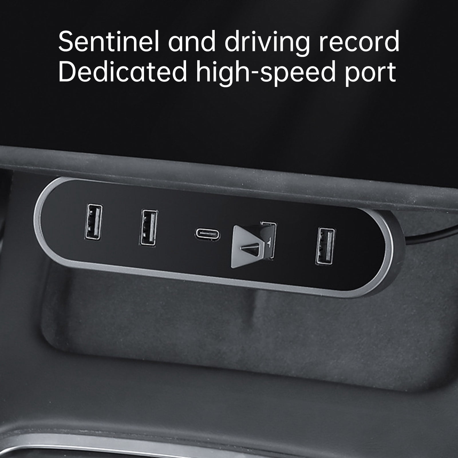 Car Fast Chargers USB Shunt Hub Port Suitable for Car 3/Y Docking Station Powered Splitter Quick Data Transfer Adapter