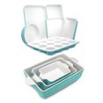 thumbnail image 1 of NutriChef Ceramic Nonstick Kitchen Bakeware Set w/ Stackable Baking Pans, 1 of 12