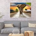 thumbnail image 3 of Mosaico de diamantes de imitación artesanal DIY elefante africano 5D imagen póster diamante pintura FLhrweasw Nuevo, 3 of 9