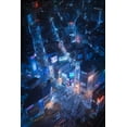 thumbnail image 2 of De La, Javier 23x32 Gold Ornate Wood Framed with Double Matting Museum Art Print Titled - Flying Shibuya, 2 of 4