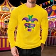 thumbnail image 4 of Camisetas Casuales de los Hombres de Moda Suelta Elástica Fitness Home Carnaval Impreso de Manga Larga con Cuello Redondo con Poliéster Suave, Top Transpirable, 4 of 5