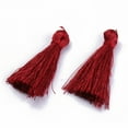 thumbnail image 2 of 200pcs Polyester Tassel Pendant Decorations Dark Red 30~35mm, 2 of 3