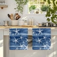 thumbnail image 4 of Navy Blue Coastal Kitchen Towels Set of 1, Summer Ocean Waves Ombre Sea Starfish Absorbent Dish Towels for Kitchen, Microfiber Hand Towel, Quick Drying Tea Towel for Cleaning Decorative Dishcloths, 4 of 7