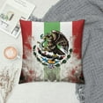 thumbnail image 2 of JEUXUS Mexican Flag Eagle Flag Plush Throw Pillow Covers , Sofa Bedroom Cushion Cover, Suitable for Sofa, Bed, Living Room Decorative Pillowcase, 2 of 5