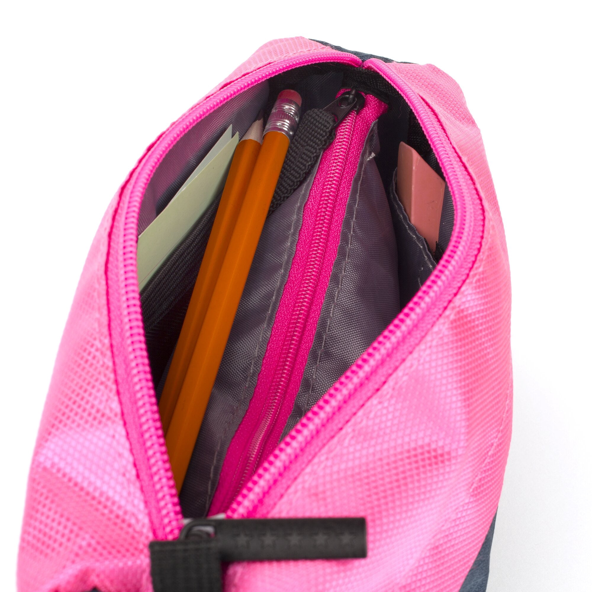 Five Star 9-Pocket Zipper Pencil Pouch NavyPink - Pencil Pouches