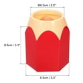 thumbnail image 2 of Uxcell Pencil Holder Pen Cup Makeup Brush Desktop Organizer, Red 2 Pack, 2 of 5