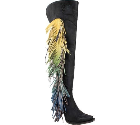 over the knee western boot