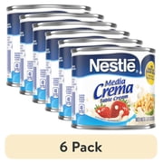 (6 pack) Nestle Media Crema Neutral Flavor Heavy Table Dairy Cream, 7.6 fl oz Can