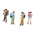 thumbnail image 4 of LeeQinersw 1:64 Miniature Figures Miniature People Figurines Hiking Collectibles Decorative 4pcs, 4 of 9