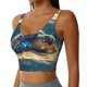thumbnail image 2 of Fotbe Sunshine Underwater Sand Turtle Sujetador Deportivo Largo sin Aros para Mujer con Almohadillas y Soporte Medio, Transpirable y Absorbente, Camiseta Tipo Chaleco o Tank Top-Large, 2 of 8
