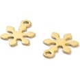 thumbnail image 2 of 10Pcs 304 Stainless Steel Charms Snowflake Charms Real 14K Gold Plated Pendant Ornament for Women DIY Necklace Bracelet Earring Jewelry Craft Making 12.5x8.5x0.8mm Hole: 1.4mm, 2 of 3