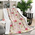 thumbnail image 2 of Soft & Warm Vintage Botanical Blanket: Ultra Cozy 50x60in Flannel Throw Blanket- Couch Blanket for Adults, Kids, Home, Chair, Sofa, Couch & Bed, 2 of 5