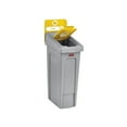 thumbnail image 2 of Slim Jim Recycling Station Kit 1-Stream Bottles and Cans 23 gal Plastic Yellow/Gray, 2 of 2