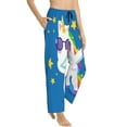 thumbnail image 2 of Haiem Cool Unicorn Star Golden Women's Pajama Pants Ultra Lightweight Pjs Bottoms Sleepwear Bottom Pants With Pocket Drawstring-X-Large, 2 of 9