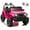 12VPink, variant on 12 Volt Ride on Toys for Toddlers w/Remote Control, Electric Ride on Truck Car w/ Shock Absorption, 3 Speeds, Bluetooth, Lights, Steering Wheel Quick Release (Black Police Car)