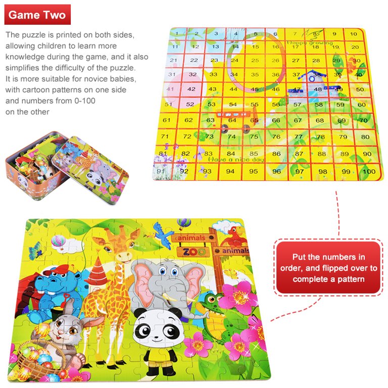 12 Pack Puzzles for Kids Ages 3-8 Toddler Wooden Jigsaw Puzzles 30 Pieces  Children Puzzles Educational Learning Puzzles Toys for Kids Girls and Boys
