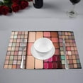 thumbnail image 2 of MKHERT Funny Colorful Eye Shadow Palette Women Makeup Products Placemats Table Mats for Dining Room Kitchen Table Decoration 12x18 inch,Set of 6, 2 of 4