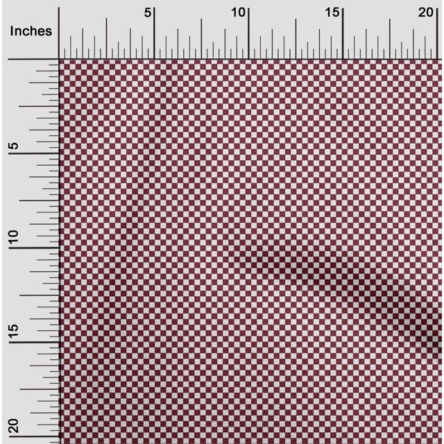 oneOone Cotton Cambric Fabric Geometric Check Print Fabric By Yard 56 Inch Wide