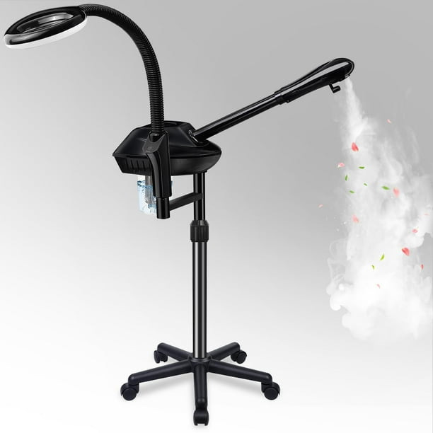 Vaporizador facial Fuehomue Professional 2 en 1 con lámpara de aumento