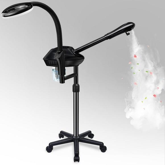 Vaporizador facial Fuehomue Professional 2 en 1 con lámpara de aumento