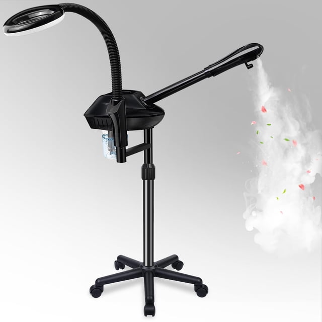 Vaporizador facial Fuehomue Professional 2 en 1 con lámpara de aumento