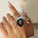 thumbnail image 2 of Anillo de araña NQ con diamantes ajustable abierto para Halloween, 2 of 3