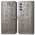 thumbnail image 2 of Wallet Case for Samsung Galaxy A15, Lovely Cute Cat Embossed Pattern Cartoon PU Leather Flip Folio Cover with Card Slots Cash Holder Kickstand Magnetic Secure Clasp Shockproof Case, Gray, 2 of 10