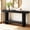 Black, variant on Finmind 63-inch Solid Wood Console Table, 2-Tier Farmhouse Entryway Table, Narrow Sofa Console Behind Couch, Light Brown