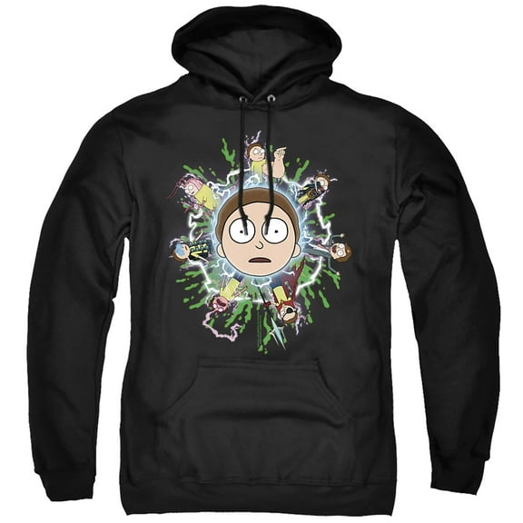 Rick and Morty Multiple Morty Unisex Adult Pull-Over Hoodie, Multiple Morty, Small