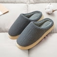 thumbnail image 4 of RUIYANQI Women's House Slippers Textured Knit Design Cozy Slip - On Anti - Slip Sole Warm Indoor Winter Shoes For Women Gray Women Sandal, 4 of 7