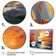 thumbnail image 3 of Designart "Minimalism Sailboat flow VI" Sailing Boat Floater Framed Wall Art Print, 3 of 7