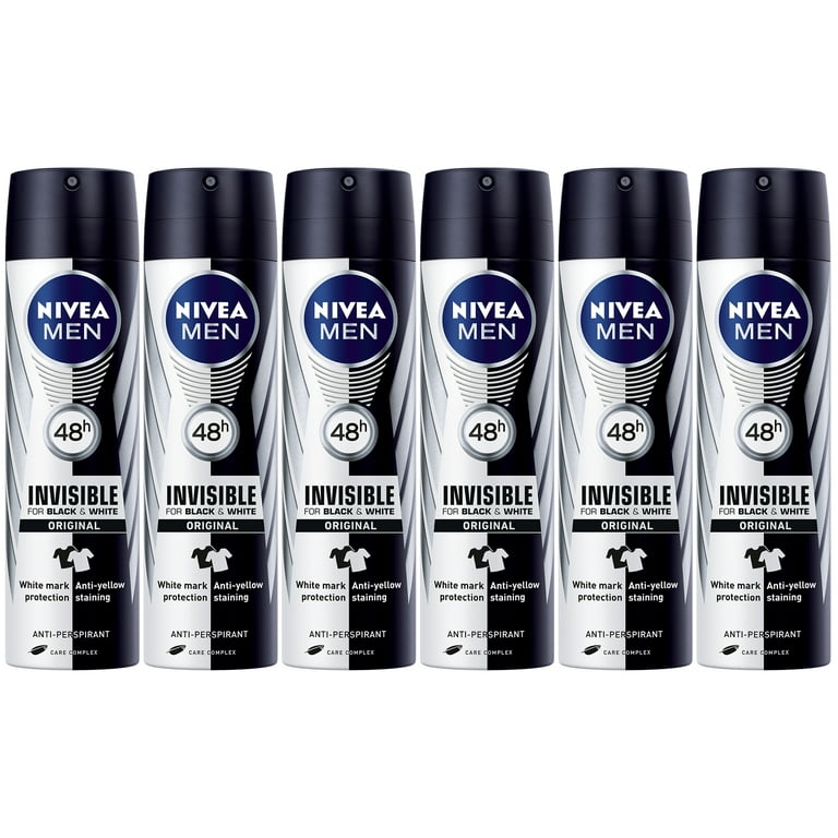 NIVEA MEN 制汗スプレー 150ml 16本セット NIVEA Invisible For Black And White, Anti-Perspirant Spray For Men