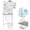 White, variant on WDZS 4-Tier Over The Toilet Storage Rack, Freestanding Bathroom Organizer Shelf with Stable Safety Frame, Space Saving Above Toilet Shelf Unit for Small Bathroom Laundry Room,White