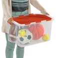 thumbnail image 3 of Sterilite 45L Orange Hinged Lid Storage Box, 3 of 5