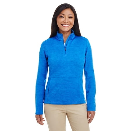 Devon & Jones Ladies' Newbury Mélange Fleece Quarter-Zip