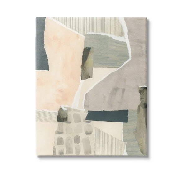 Stupell Industries Neutral Patterns Abstract Abstract Painting Gallery Wrapped Canvas Art Print Wall Art, 16 x 20