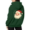 thumbnail image 6 of Telankuip Women's 2025 Christmas Oversized Zip-Up Hoodies Fall Winter Warm Comfy Long Sleeve Sweatshirts Cute Santa Claus Printed X-Mas Holiday Full Zipper Hooded Jacket Dark Green M, 6 of 8