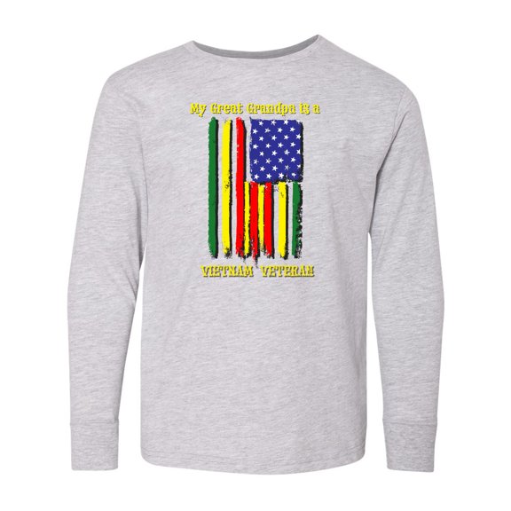 Inktastic My Great Grandpa is a Vietnam Veteran Long Sleeve Youth T-Shirt