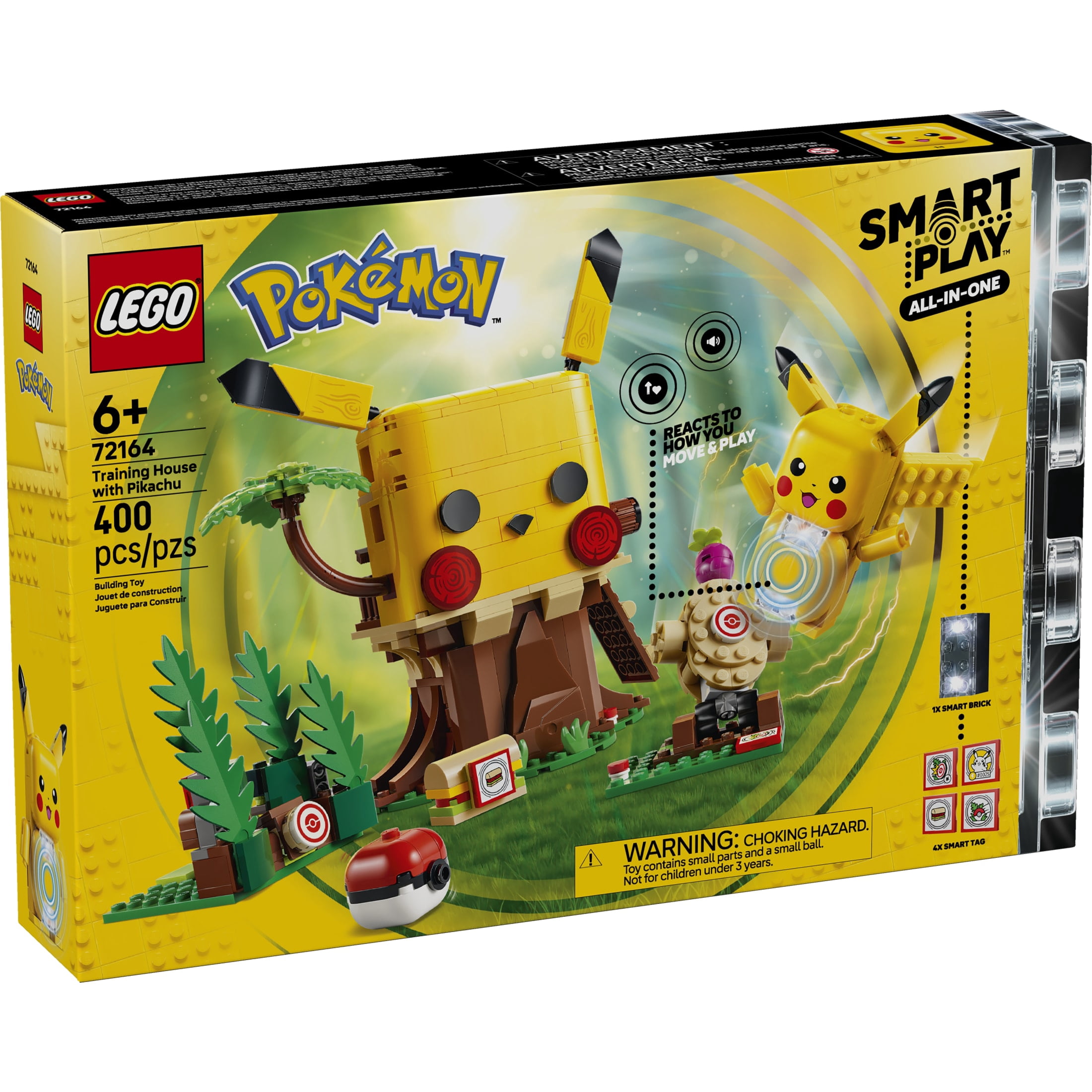 LEGO Pokémon SMART Play: Training House with Pikachu - All-in-One Set with a SMART Brick, Pokémon Figure, 4 Tags & Charger - Interactive Toy - Gift for Boys & Girls, Ages 6+ - 72164